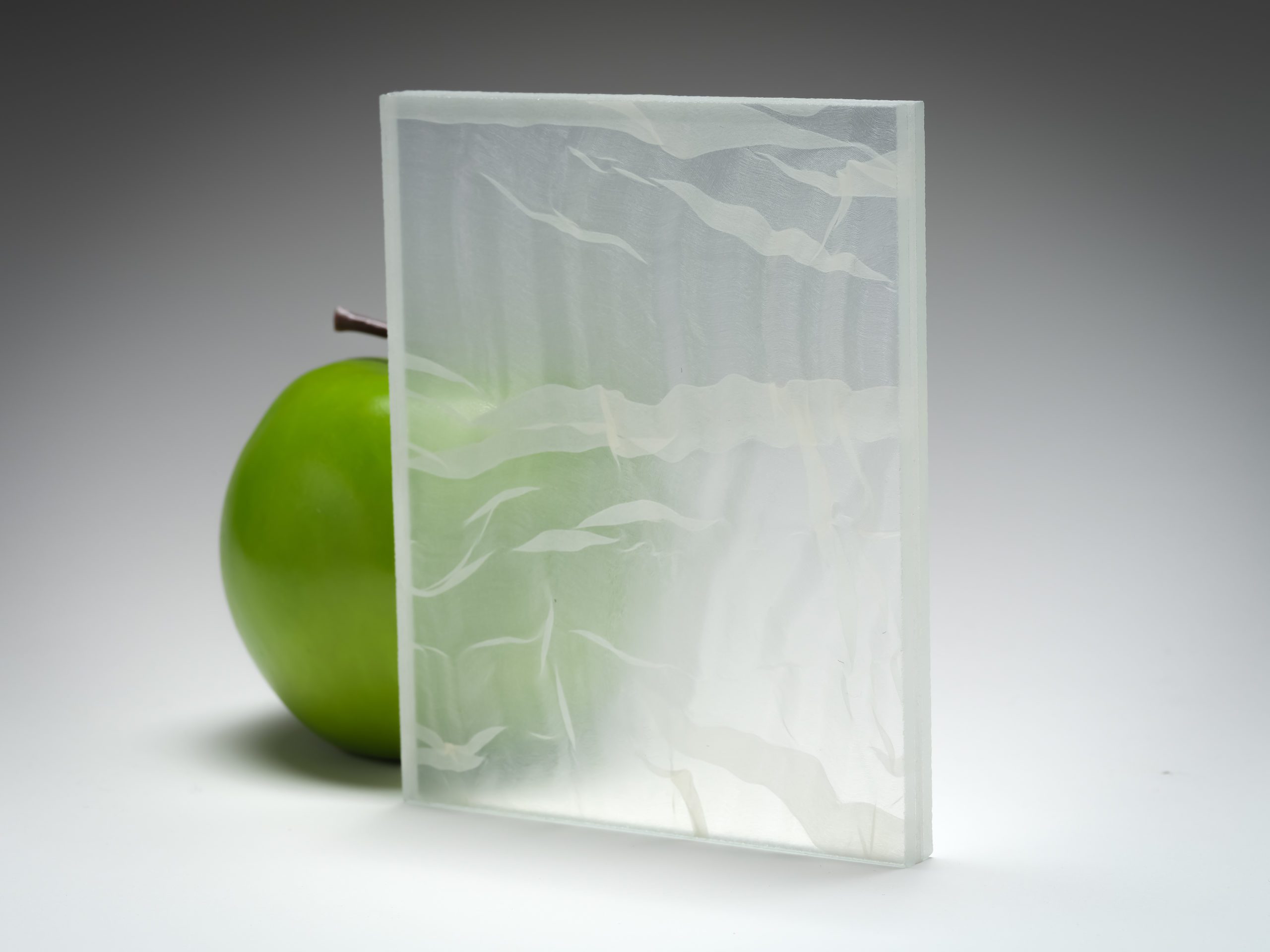 Silver Diamond Sparkle fabric mesh architectural laminated glass –  AvantArtGlass