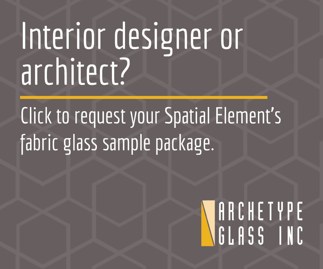 Request a sample package of Spatial Element's fabric glass
